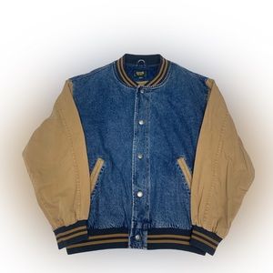 Vintage Denim Varsity Jacket